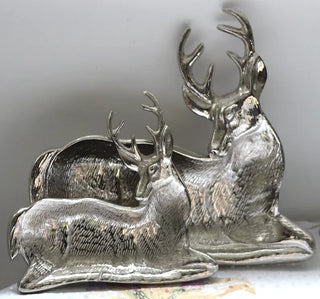 Rustic Silver Reindeer Trays