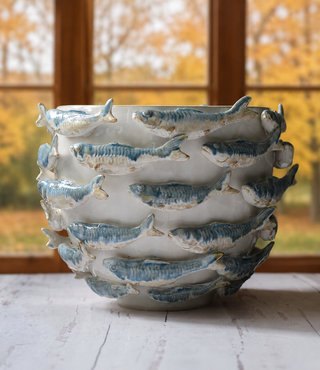 Sculptural Shoal of Fish Ceramic Vase – Three Sizes