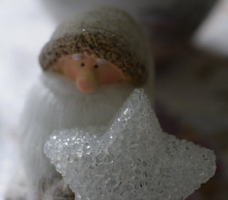 Santa with Light-Up Star