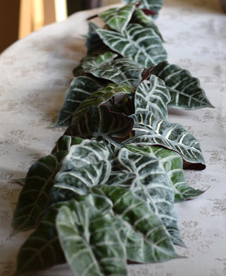 Statement Faux Alocasia Garland