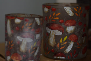 Foggy Forest Mushroom Candle Holders