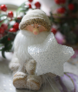 Santa with Light-Up Star
