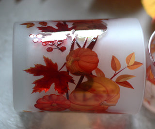 Autumn, Held in the Light – Glass Candle Holder