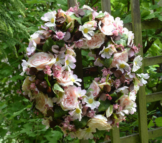 Cottage Garden Rose & Cosmos Wreath