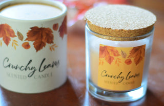 Crunchy Leaves and Warm Vanilla Autumn  Scented Candles