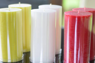 Selection of rustic candles
