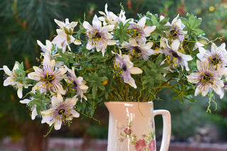 Faux Wild Passion Flower Spray
