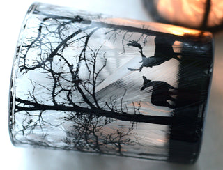 Animated Frosted Forest Scene