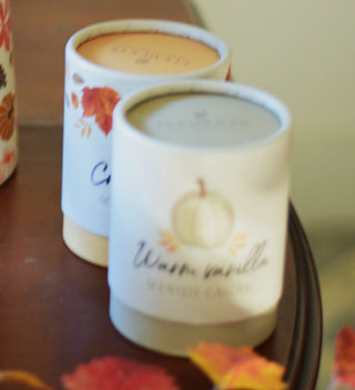 Crunchy Leaves and Warm Vanilla Autumn  Scented Candles