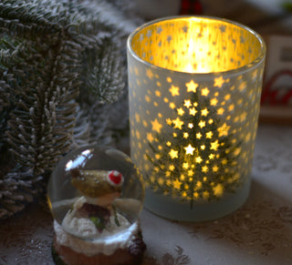 Golden Stars candle holder