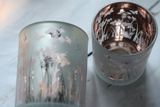 Whispering Fields Butterfly Glass Candle Holder