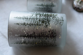 Snowy Forest Candle Holder