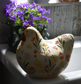 The Wildflower Folk-Art Hen