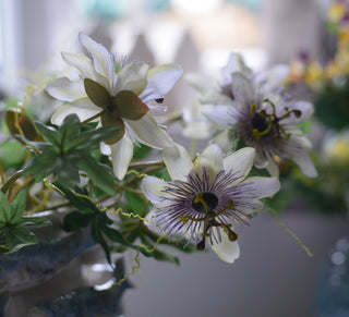 Faux Wild Passion Flower Spray