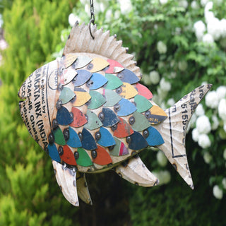 Metal Hanging Fish Decoration