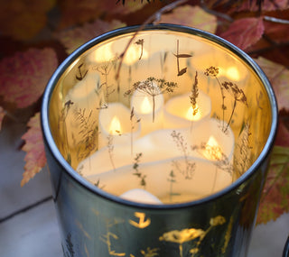 Deep Green Meadow Light Candle Holder