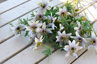 Faux Wild Passion Flower Spray