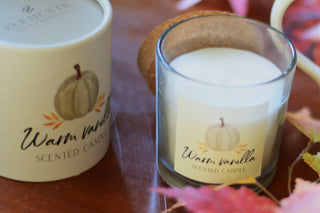 Crunchy Leaves and Warm Vanilla Autumn  Scented Candles
