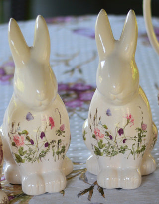 Vintage-Style White Rabbits