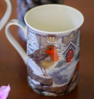 Set: Ceramic  Robin Jug and Mug