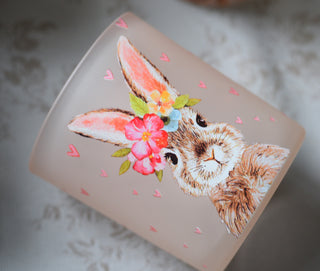 Blossom Bunny Glass Candle Holder