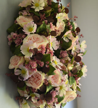 Cottage Garden Rose & Cosmos Wreath