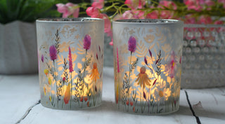 Meadow Bloom Silver Candle Holder
