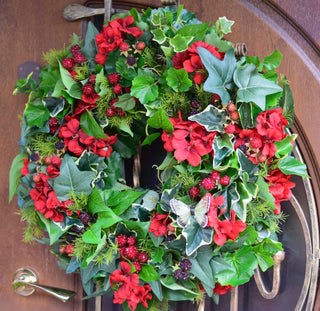 Pelargonium UV protected Handmade  faux wreath