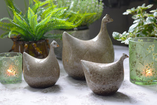 Characterful Ceramic Hen Trio