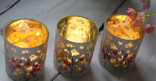 Floral Dream Glass Candle Holder – Wildflower Cottage Home Decor