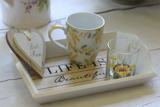 Tea with Mum – Spring Mimosa Mug & Candle Gift Tray