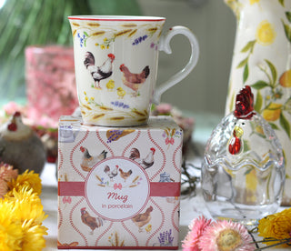 Countryside Rooster Porcelain Mug – 275ml Gift Boxed
