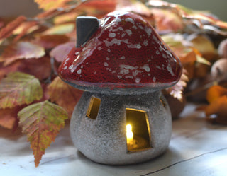 Ceramic Light-Up Toadstool