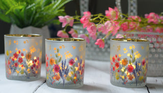 Floral Dream Glass Candle Holder – Wildflower Cottage Home Decor
