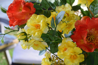 Mediterranean garden arrangements in Vintage -Style jug