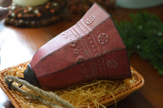 Set of 2 Vintage style large bells in red colour