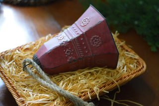 Set of 2 Vintage style large bells in red colour
