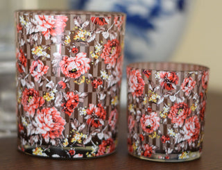 Peonies candle holder