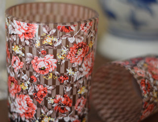 Peonies candle holder