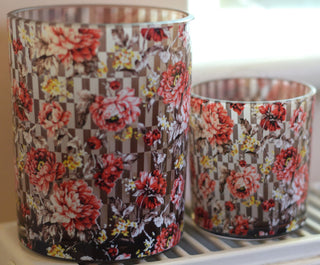 Peonies candle holder