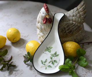 Botanical Porcelain Spoon Rest