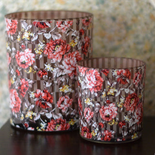 Peonies candle holder