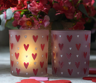 Sweetheart Glow Glass Candle Holder