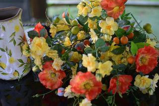 Mediterranean garden arrangements in Vintage -Style jug