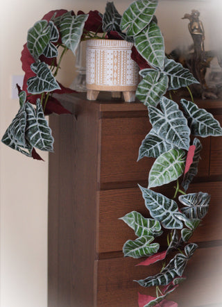 Statement Faux Alocasia Garland