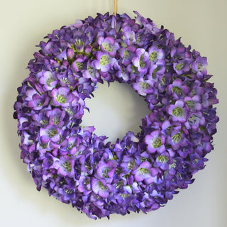 Faux Bluebell Head Wreath