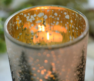 Large Snowy Forest Candle Holder