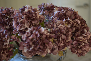 Vintage dried faux hydrangeas