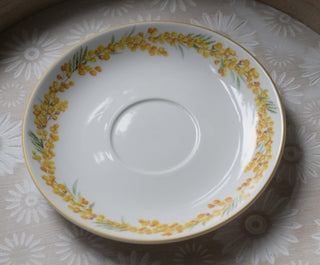 Golden Mimosa & Blue Tit 370ml  Cup and Saucer Set