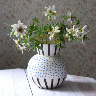 Handcrafted Mediterranean Dot Vase